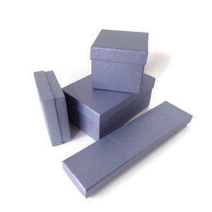 Jewelry Packing Boxes Various Sizes 3in to 5in Gray 12 Pieces 2351